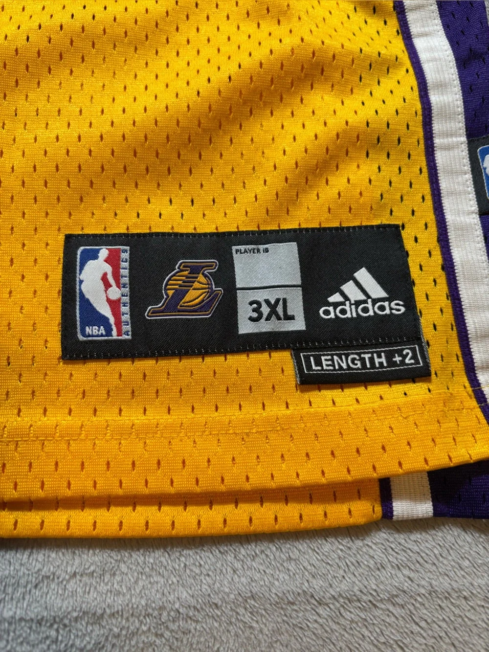 Kobe Bryant LA Lakers Adidas Vintage Swingman Sewn Jersey Gold 3XL